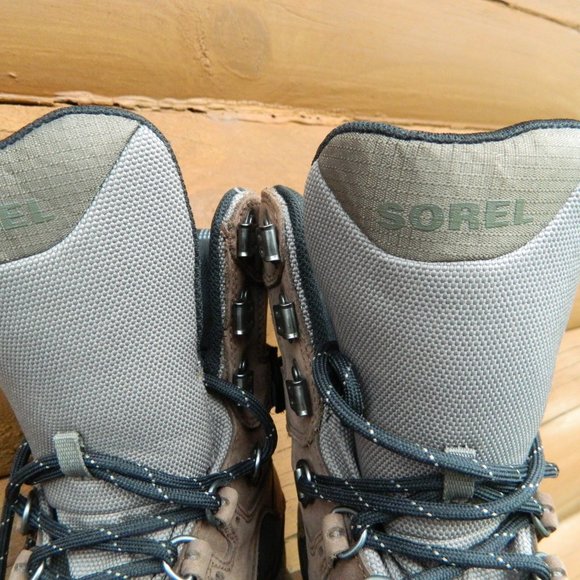 SOREL Conquest Mens Insulated Waterproof Snow Winter Boots Size 7 Black Brown main image 5